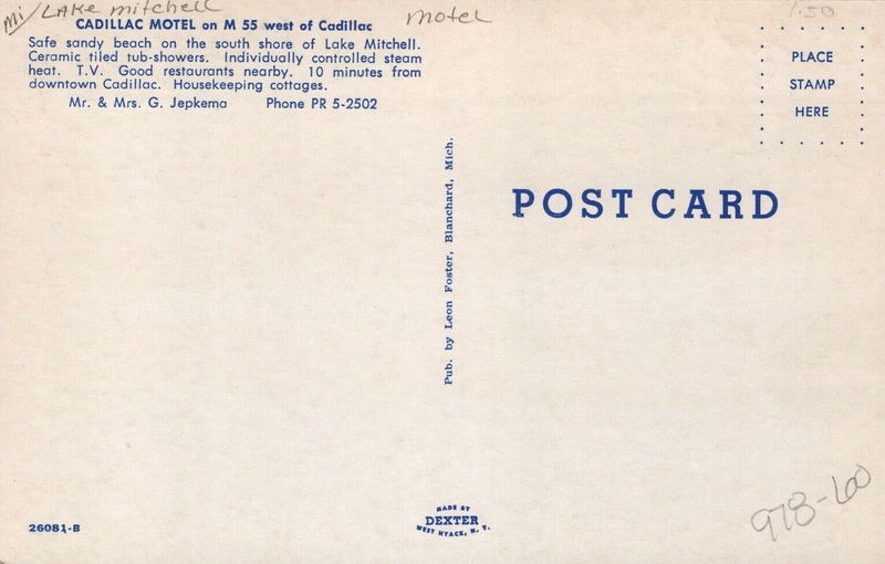 Cadillac Motel - Vintage Postcard (newer photo)
